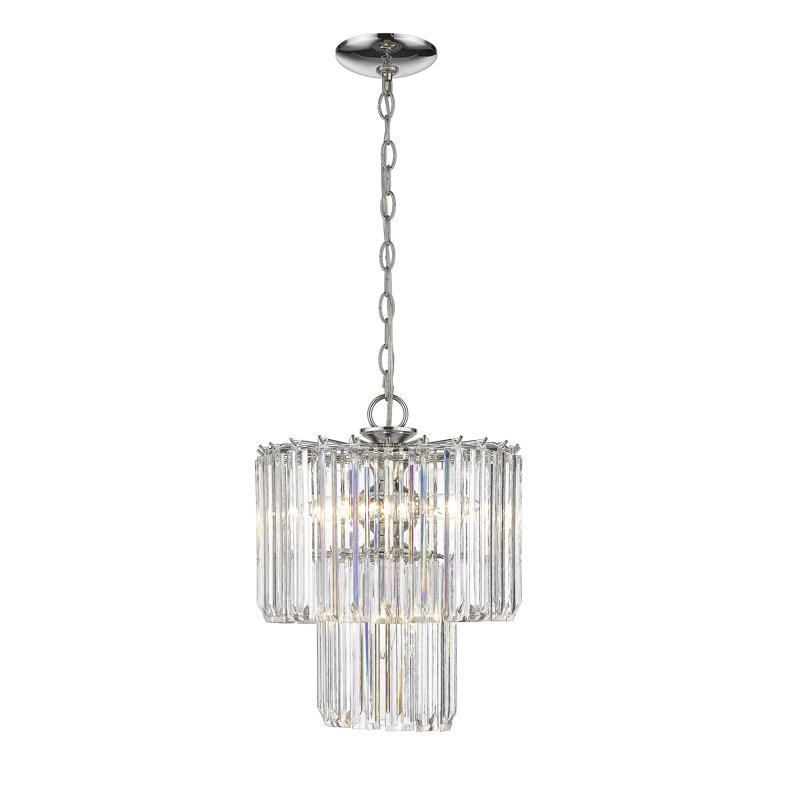 Mercer41 Modern Crystal Chandelier, Flush Mount Ceiling Light Fixture